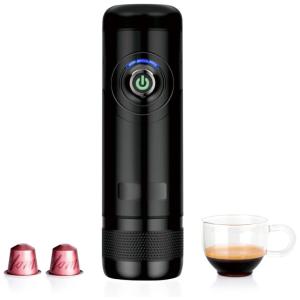 Cafeteira Elétrica Programável Portátil e Compacta Compatível Cápsula e Café Moído, 45 mL, IMONS, Preto