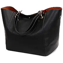 Pahajim Bolsa Feminina de Ombro em Couro Sintético e com Grande Capacidade, Azul