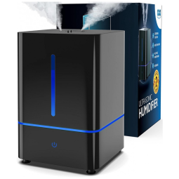 Umidificador Ultrassônico Portátil 4L com Aromaterapia, até 40H, Área 27m2, 110v, EVERLASTING COMFORT Humidifier, Preto