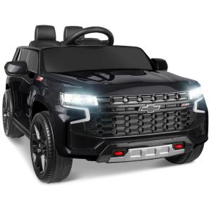 Carro Elétrico Infantil Chevrolet Tahoe SUV 12V com Bateria Recarregável, ENYOPRO, Preto