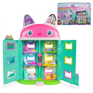 Casa de Bonecas Interativa MeowMazing do Filme Gabbys Dollhouse, 7 Cômodos, Olhos de Tela LCD, Figuras, Efeitos Sonoros, Gabby's Dollhouse