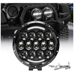 Farol de Milha LED 105W com Suporte de Montagem Ajustável Jeep Wrangler Off Road 4WD Truck SUV UTV ATV