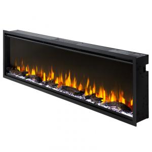 Lareira Elétrica de Embutir A44x152L cm com 9 Cores de Chama, Compatível com Alexa e Google Assistant, 110V, PuraFlame
