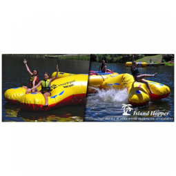 Plataforma Inflável até 2 Pessoas para Piscinas e Lagos, Amarela, ISLAND HOPPER DBLBLSTR, Amarelo