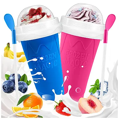 Kit 2 Copos Slushy Maker