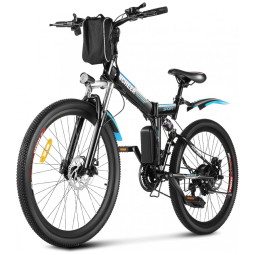 Bicicleta Elétrica Motorizada 21 Velocidades e 3 Modos, 250W, Preta