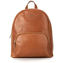 Mini Mochila Feminina de Couro Conversível para Bolsa de Ombro, VELEZ, Marrom