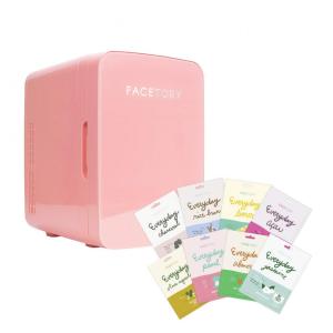 FaceTory Ultimate Mini Geladeira para Skincare 6 Litros com Máscaras e Hidratantes, 110V, 12V, Azul Turquesa