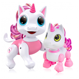 Robo Pets Unicorn Rosa – Conjunto com 2 Unicórnios Robôs Interativos para Crianças a Partir de 3 Anos