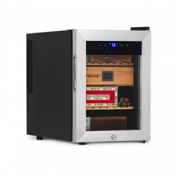 Umidor Elétrico de Charutos NewAir para 250 Charutos, Aço Inox, Prateleiras de Cedro Espanhol, Resfriamento Termoelétrico com Controle de