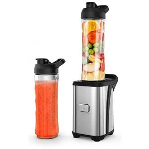 Mini Liquidificador Portátil 59mL com 2 Garrafas, 3W, 110v, SWIITOL, Cinza