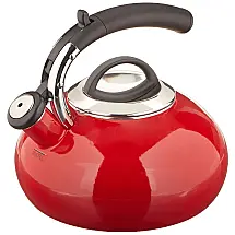 Chaleira com Apito, Capacidade 2L, Aço Inoxidável, CUISINART CTK EOS15R, Vermelho