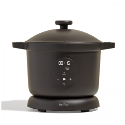 Panela Elétrica 5,6L com 4 Modos de Cozimento, Revestimento Antiaderente e Display LED, 110V 1200W, Our Place, Preta