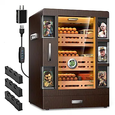 Armário Humidor XIFEI Marrom com