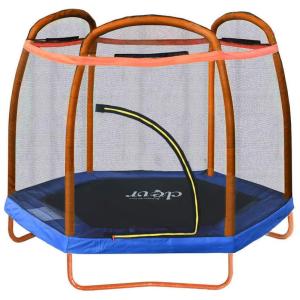 Cama Elastica Infantil com Diâmetro e Rede de Proteção para até 50 kg, CLEVR CRS805406, Azul