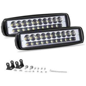 Farol de Milha LED Off Road 5,2cm 80W 8800 Lúmens 9 32V Suporte Ajustável Impermeável, AUTO POWER PLUS 1, Branco