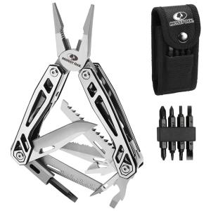 Alicate Multifuncional 21 em 1, Aço Inoxidável, MOSSY OAK SML, Prateado
