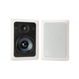 Par de caixas de embutir na parede Polk Audio RC55i 2 vias retangulares 13,3 cm branco para ambientes internos e úmidos 200W