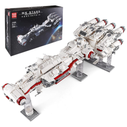 Kit de Construção Nave Tantive IV de Star Wars com 2905 Peças para Crianças e Adultos, Mould King 21003, Branco e Vermelho