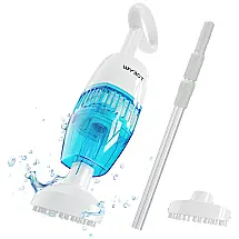 Aspirador de Piscina sem Fio Portátil com 2 Cabeça para Sucção e Haste Telescópico, 110V, WYBOT HJ10P, Branco