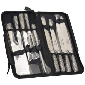 Conjunto de Facas Profissional Eclipse Premium em Maleta, Em Aço Inoxidável, 9 Peças, Grafite, escuro, ROSS HENERY PROFESSIONAL
