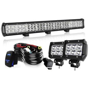 Farol de Milha LED Off Road 2 Cubos de Pods 162W à Prova Dágua e Poeira 2 Peças