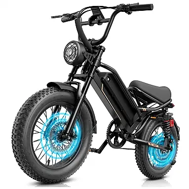 Bicicleta elétrica Jasion YR16 preta,