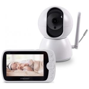 Babá Eletrônica com Câmera e Áudio, Visão Noturna sem Wi Fi, Vtechvat, Branco