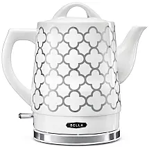 Chaleira Elétrica de 1.5L com Desligamento Automático, Ceramica, 1200W, Branca, 110v, BELLA 14745, Branco