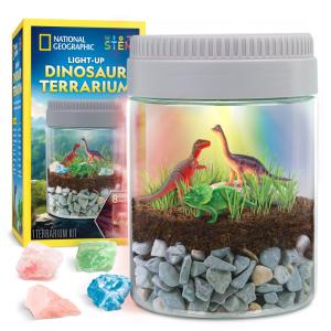 Kit de Terrário Iluminado Multicolorido de Dinossauros para Crianças, National Geographic