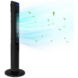 Ventilador de Torre com 12 Velocidades, Tela LED e Desligamento Automático, 45W, 110v, AROMA ROOM, Preto