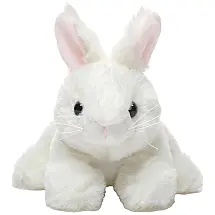 Coelho de Pelúcia de 17 cm Coleção Páscoa, Bearington Lil' Jumpy, Branco