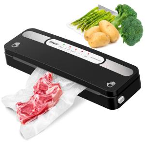 Máquina Seladora de Alimentos Automática e Manual de 60kPa Seco, Úmido, 110v, OMMO, Preto