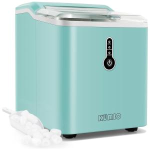 Máquina de Gelo com Capacidade para 12 kg em 24H, Colher e Cesta de Gelo, 110V 120W, KUMIO, Preta