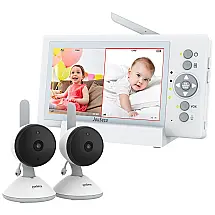 Babá Eletrônica com Câmera e Áudio, Bateria de 20H e Alcance de 92M, 110V, JouSecu, Branco