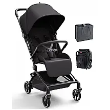 Carrinho de Bebê Momcozy TuckGo Compacto Preto Ultra Leve Para Viagem 6 Meses a 22,7 kg