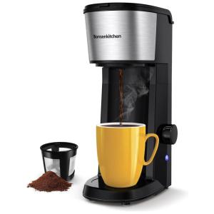 Cafeteira Elétrica Programável Bosenkitchen com desligamento Automático e Filtro Ecológico, 110v, BONSENKITCHEN CM8104, Preto