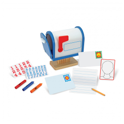 Caixa de Correio Infantil de Madeira com Cartas e Cartões Postais, Brinquedo Educativo para Crianças Acima de 4 Anos, Melissa & Doug