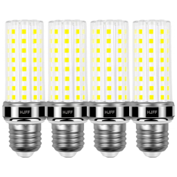 Lâmpadas LED 20W (4 un) 2500 lúmens 6000K luz branca fria, soquete E26/E27, equivalente 200W, para ventilador, casa, garagem, galpão﻿,HJFF