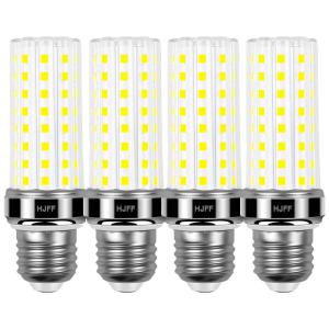 Lâmpadas LED 20W (4 un) 2500 lúmens 6000K luz branca fria, soquete E26/E27, equivalente 200W, para ventilador, casa, garagem, galpão﻿,HJFF