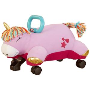 Andador de Pelúcia com 4 Rodas e Alça de Condução, para 2 a 5 Anos, Unicórnio, LITTLE TIKES 657351X1, Rosa