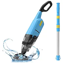 Aspirador de Piscina Sem Fio Recarregável 1h Bateria para Piscinas Acima do Solo, Spas e Banheiras, 110V - Efurden Rosa