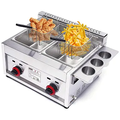 Fritadeira a Gás Dupla Profissional