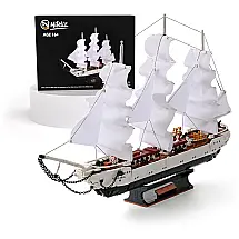 Kit de Construção Navio Veleiro Suomen Joutsen com 1672 Peças, Nifeliz, Branco