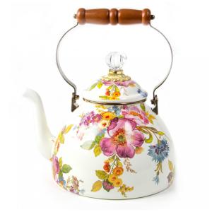 Chaleira de Chá Esmaltada 3 Litros, MacKenzie Childs, Branca