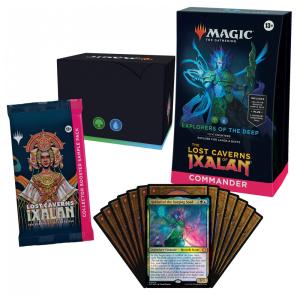 Magic The Gathering As Cavernas Perdidas de Ixalan Deck de Commander, Exploradores das Profundezas com 100 Cartas e Acessórios