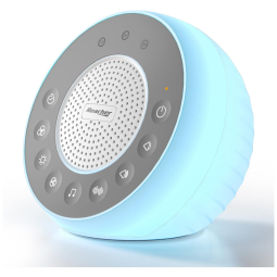 Máquina de Ruído para Dormir, 31 Sons com Luz Ambiente Programável, 110v, REACHER R2, Azul