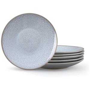 Conjunto de Pratos Fundos 6 Peças em Cerâmica Vancasso Karst, Branco