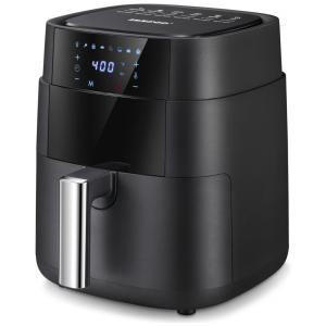 Fritadeira Elétrica AirFryer 5L com Painel Digital, 110V 1350W, ISACCO, Preto