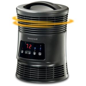 Aquecedor Elétrico Portátil Vórtice Surround 360 Graus Termóstato, 110V 1800W, HONEYWELL HHF370B, Preto
